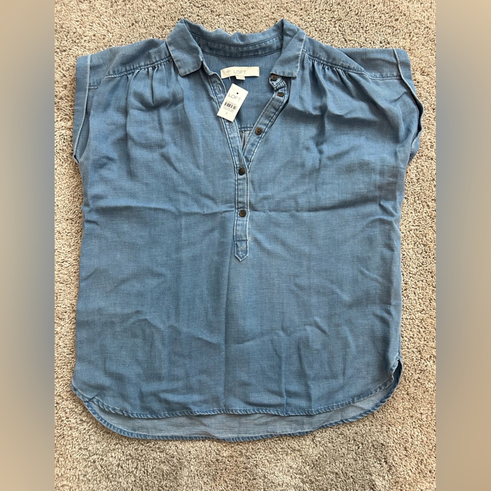NWT Loft chambray top